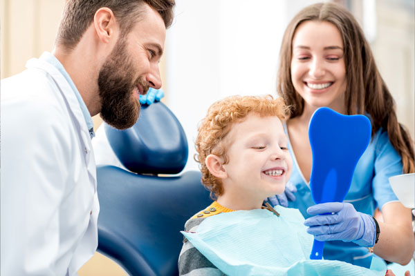 child at dental appointment